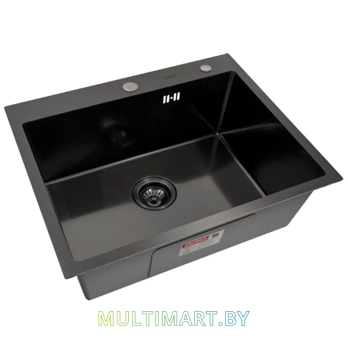 Кухонная мойка ARFEKA ECO AR 600x500 BLACK PVD NANO DECOR MILLET GRAINS